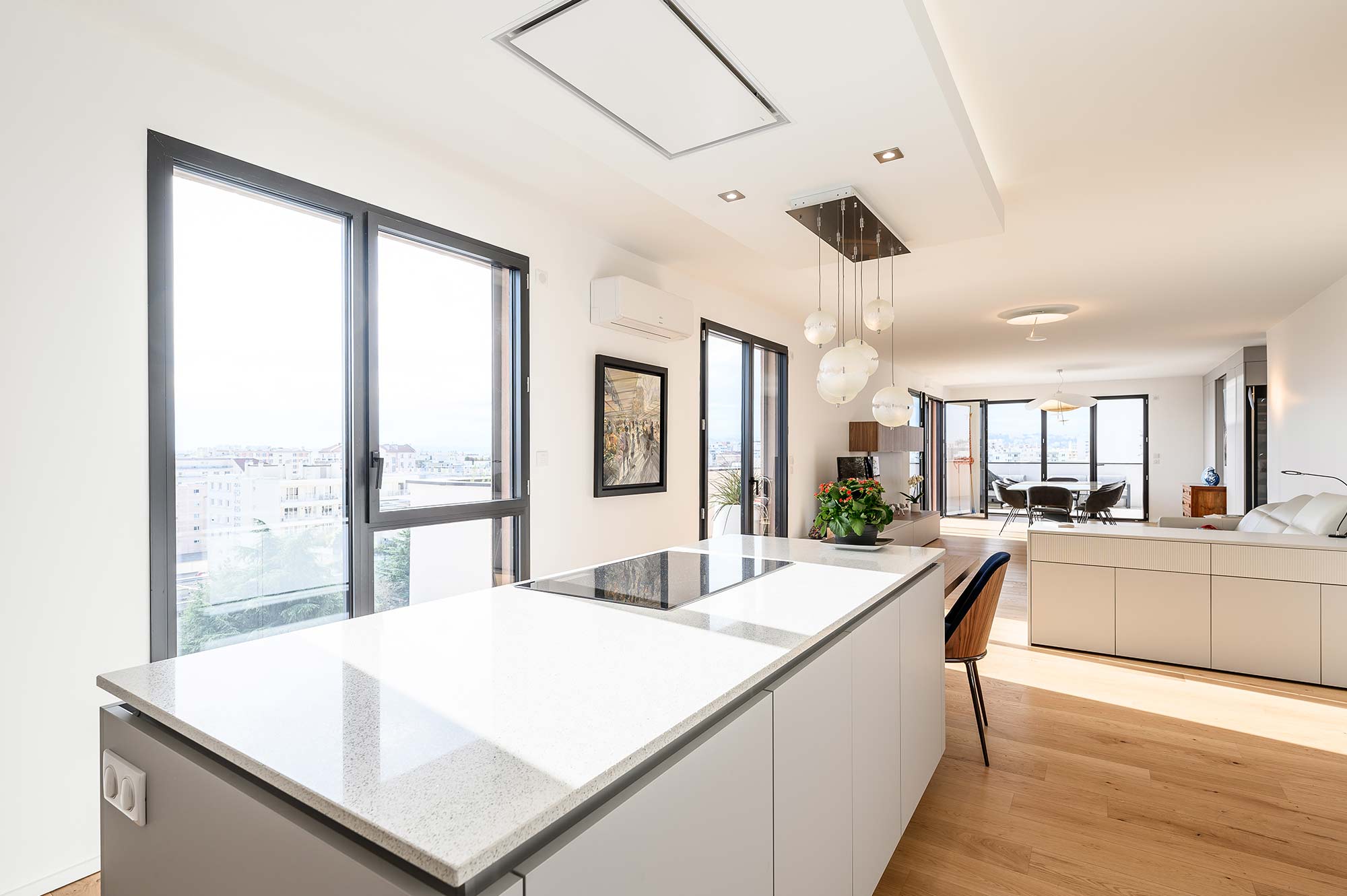 Cuisine de luxe, haut de gamme, appartement à Villefranche / Lyon.