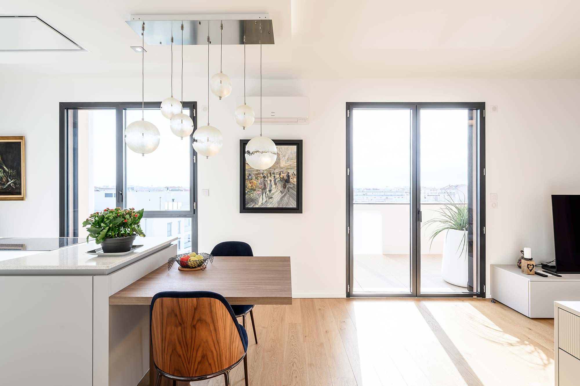 Cuisine de luxe, haut de gamme, appartement à Villefranche / Lyon.
